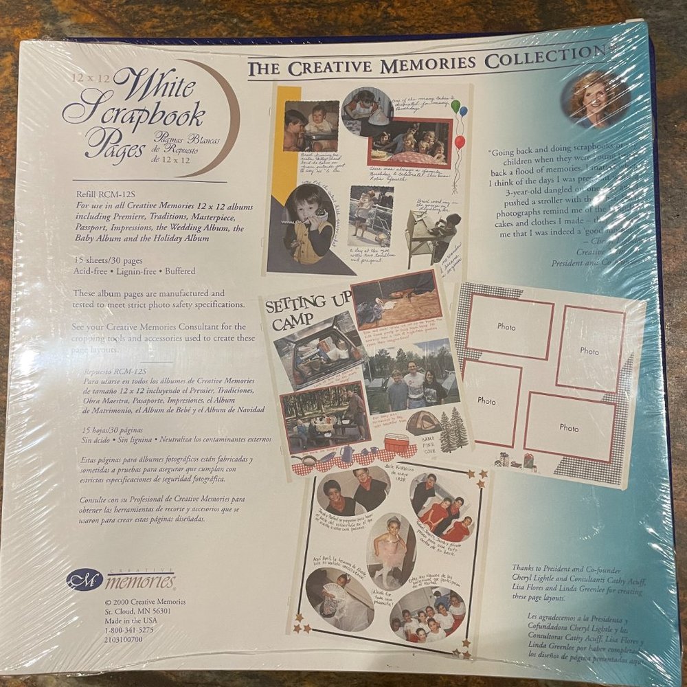 Creative Memories White Scrapbook Pages
